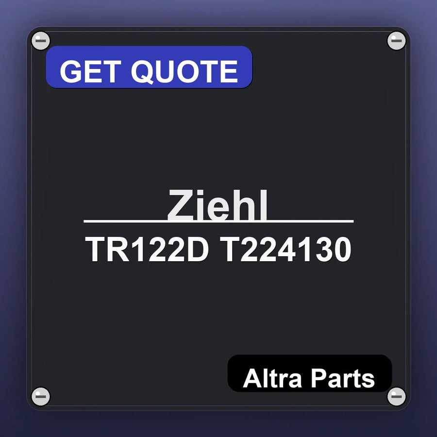 Ziehl TR122D T224130 industrial nameplate style image – Altra Parts. GET QUOTE.