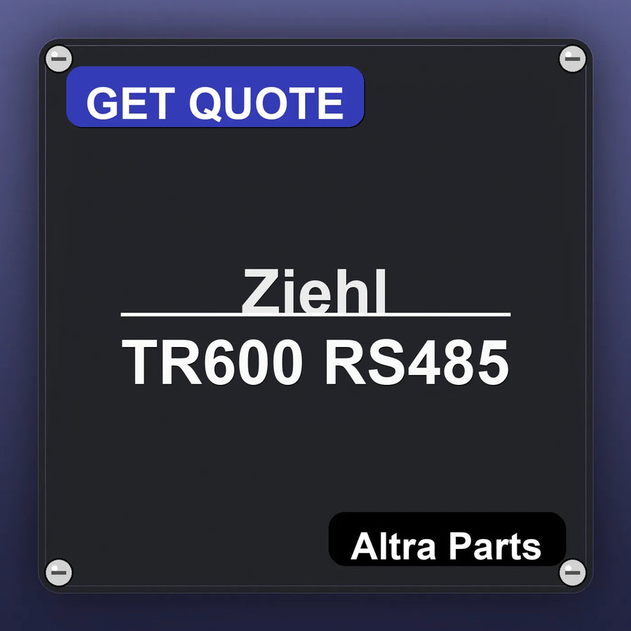 Ziehl TR600 RS485 industrial nameplate style image – Altra Parts. GET QUOTE.