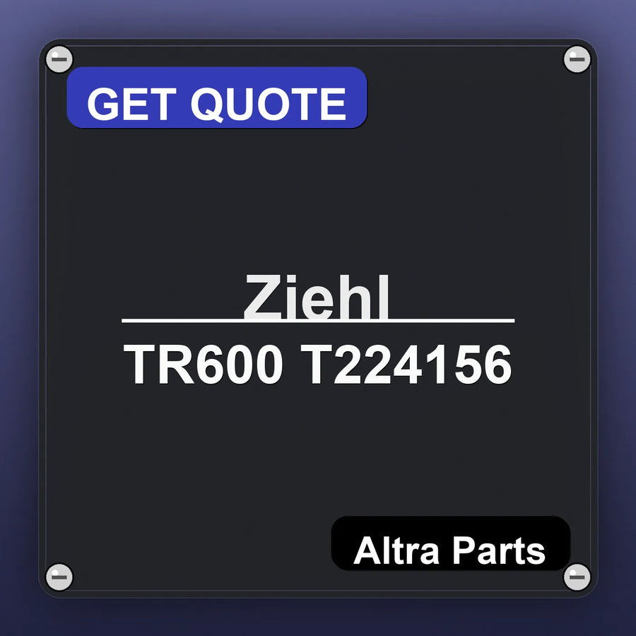 Ziehl TR600 T224156 industrial nameplate style image – Altra Parts. GET QUOTE.