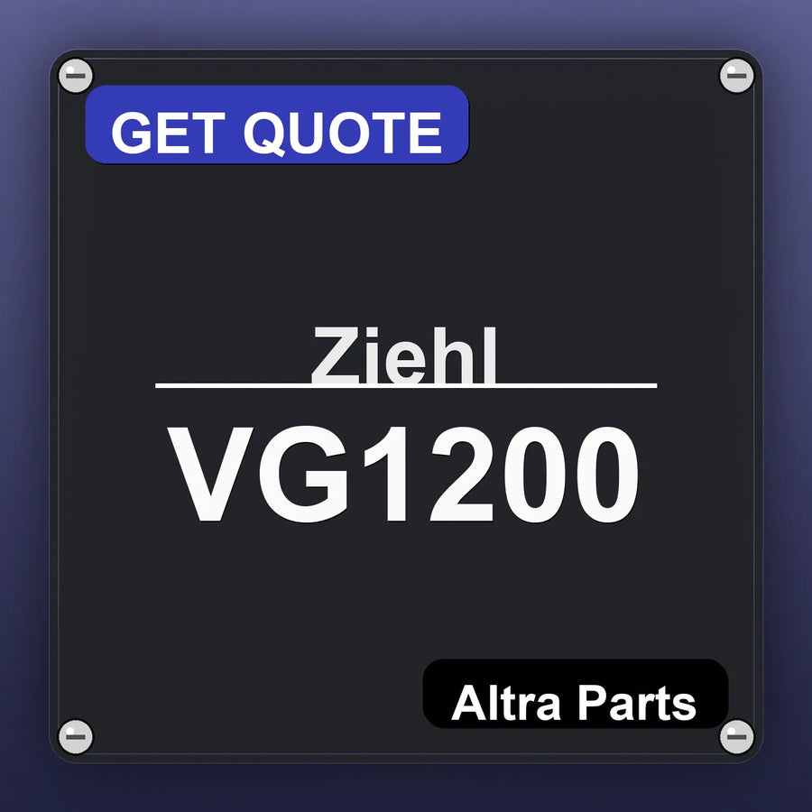Ziehl VG1200 industrial nameplate style image – Altra Parts. GET QUOTE.