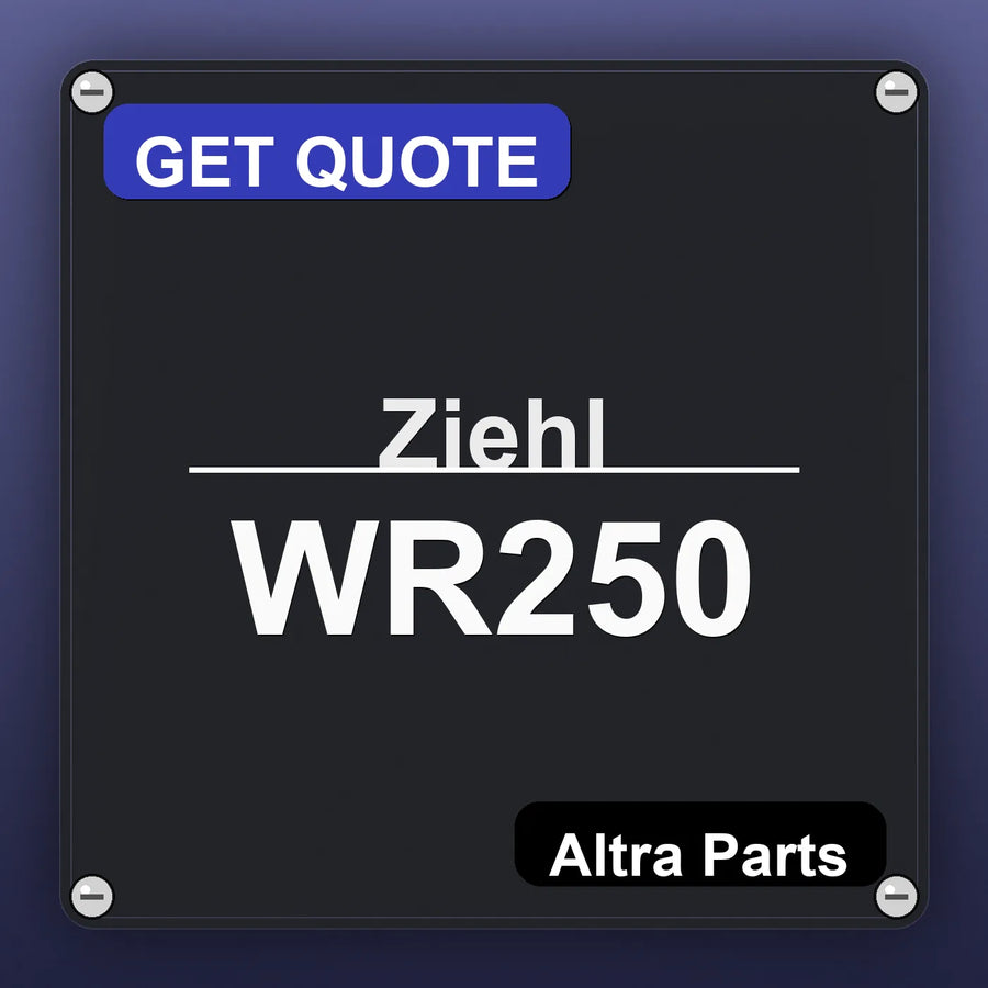 Ziehl WR250 industrial nameplate style image – Altra Parts. GET QUOTE.