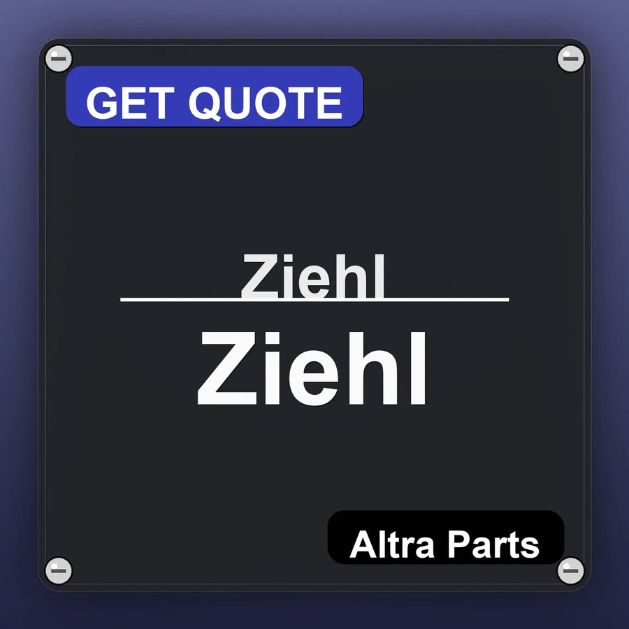 Ziehl Ziehl industrial nameplate style image – Altra Parts. GET QUOTE.